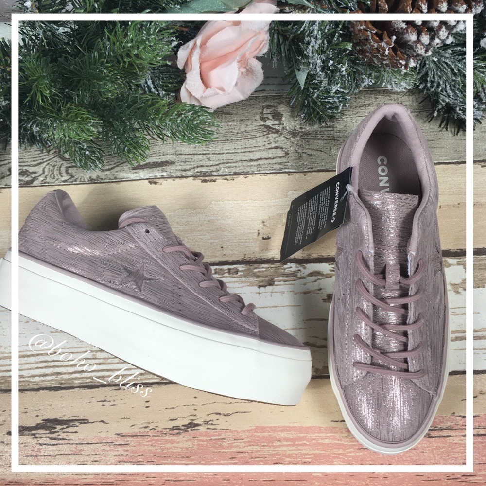 ⭐️CONVERSE | Metallic Platform Sneakers NEW - Picture 6 of 8